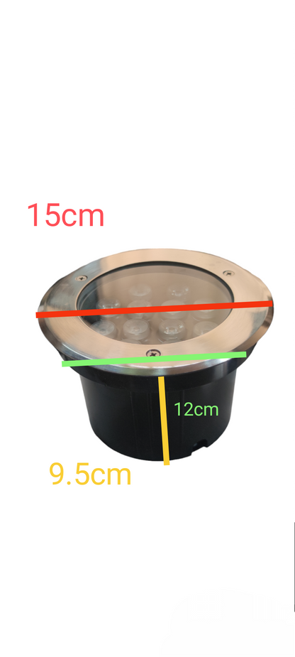 12W LED Pool Lights 12VDC stainless steel underwater pool light with 15cm diameter and 12cm depth