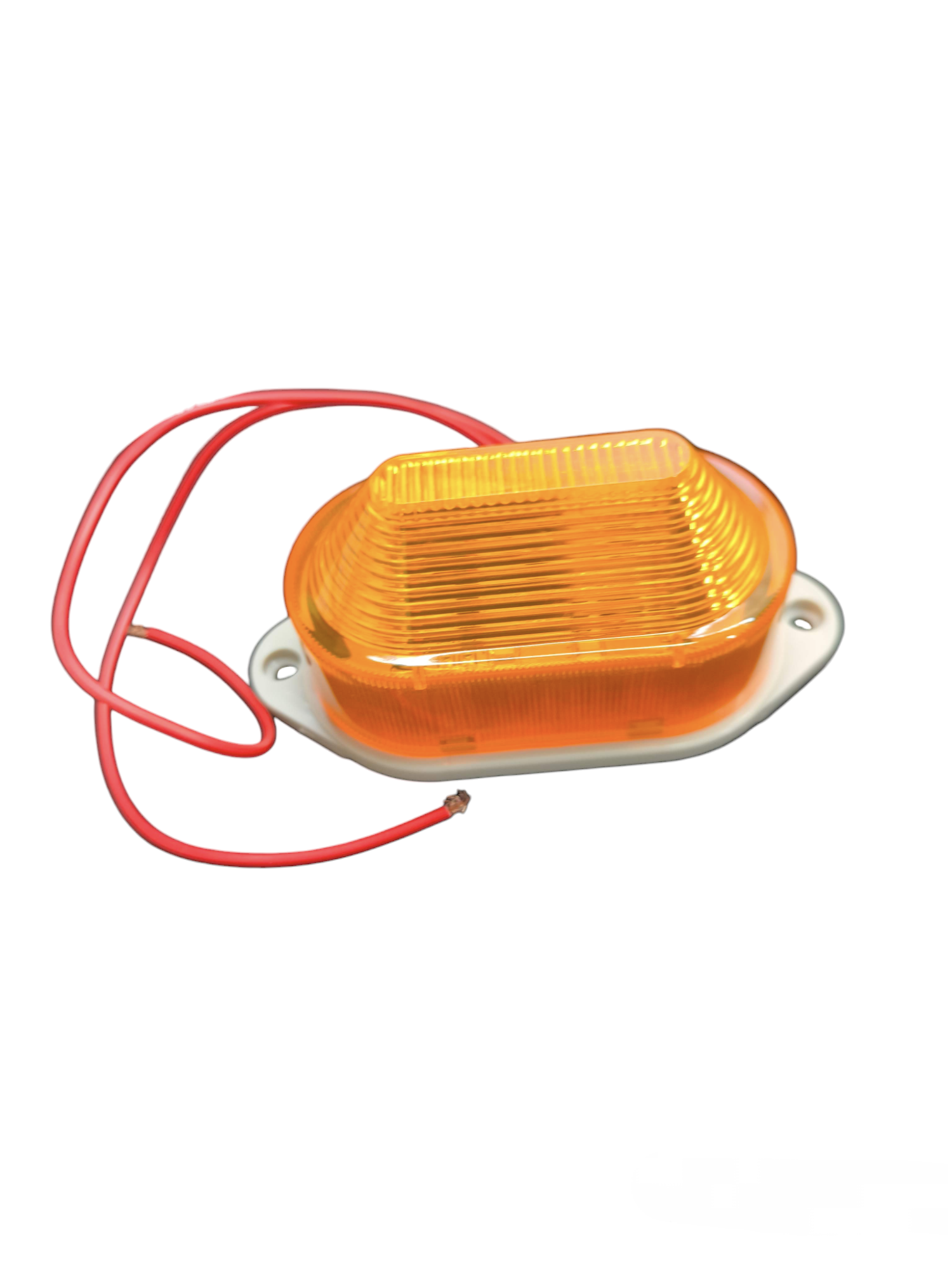 Denko LED Warning Light with Siren 12V DC amber work and safety light with red wiring