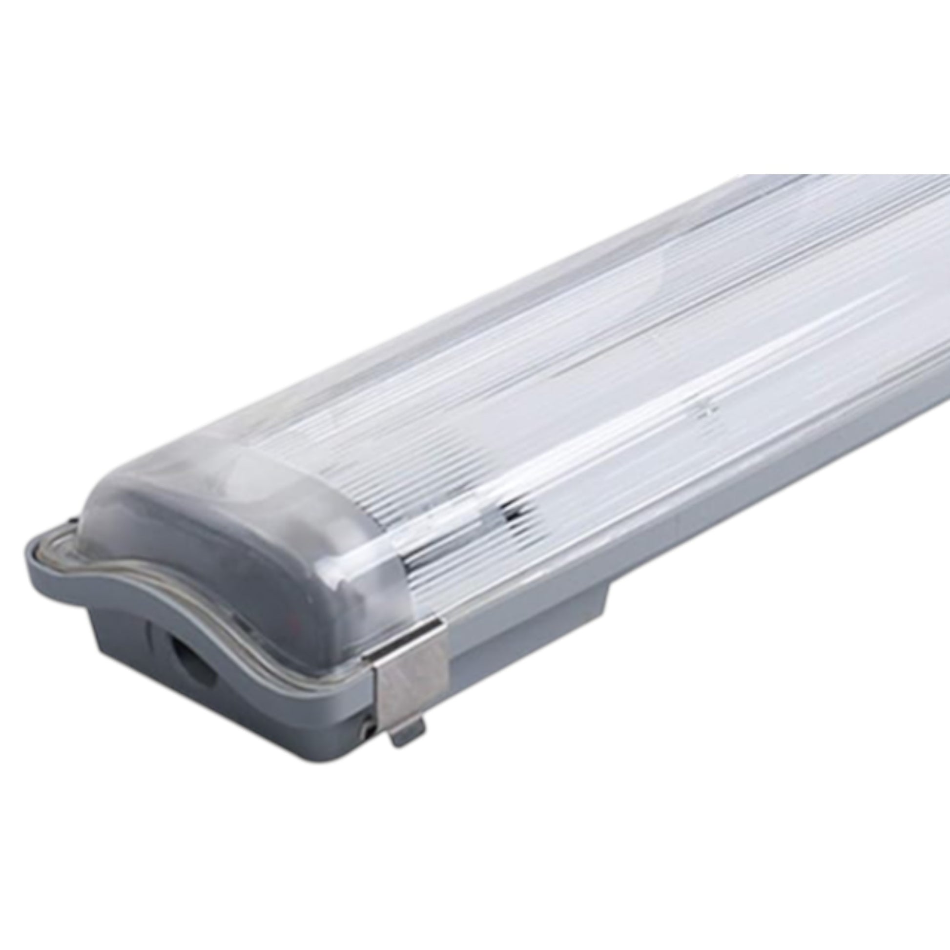 FSL LED Weather-Proof Lamp T8 2X18W 180-265V with clear protective cover and gray base