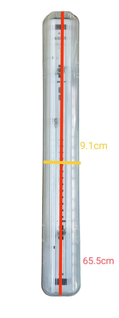 Opple and Firefly 9W LED weatherproof fluorescent light with durable casing and weather-resistant design