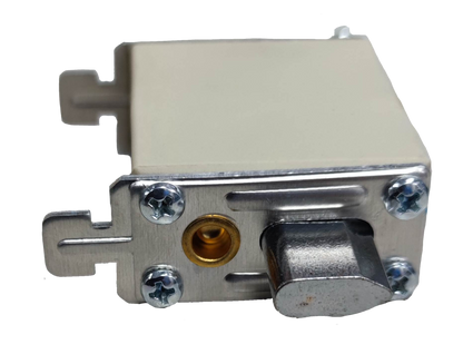 Lindner gG-gL ceramic fuse 500V rectangular white ceramic body with metal end cap and mounting bracket