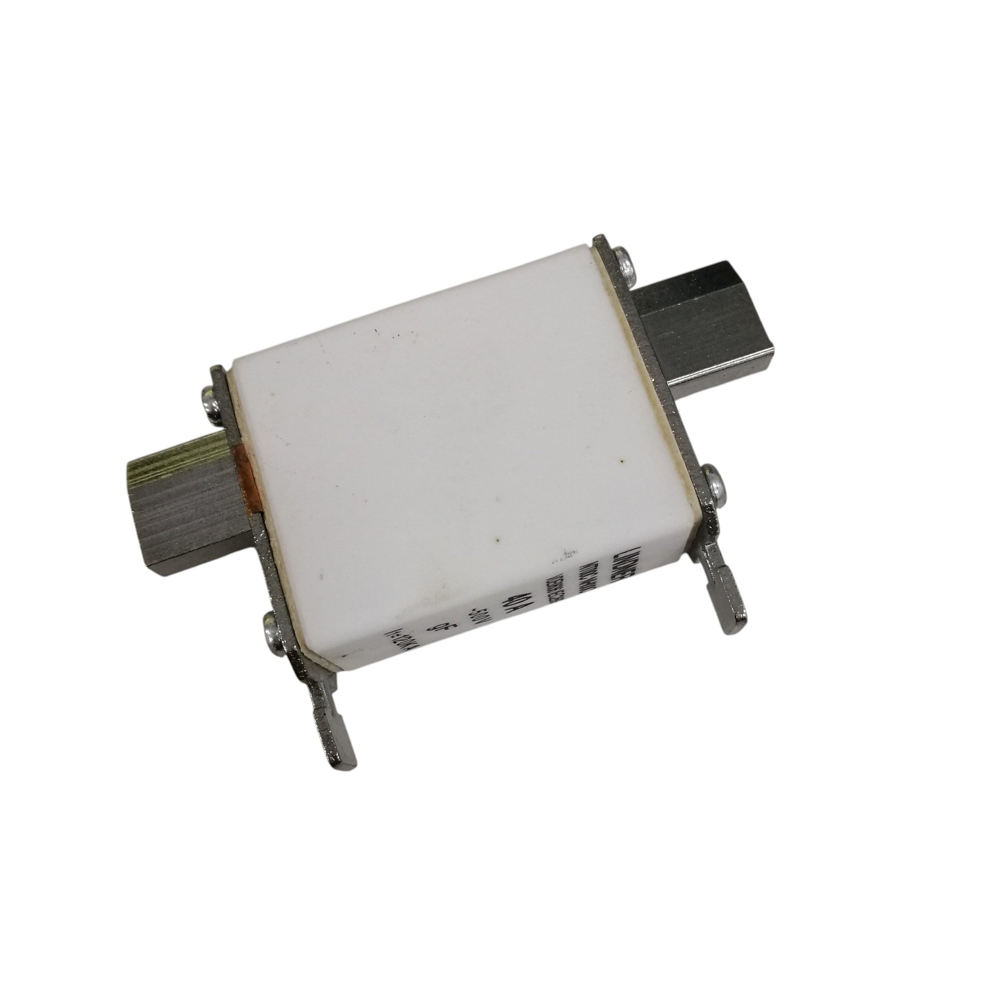 Lindner NH-Type Fuse Link 40A electrical circuit component with white body and metal connectors