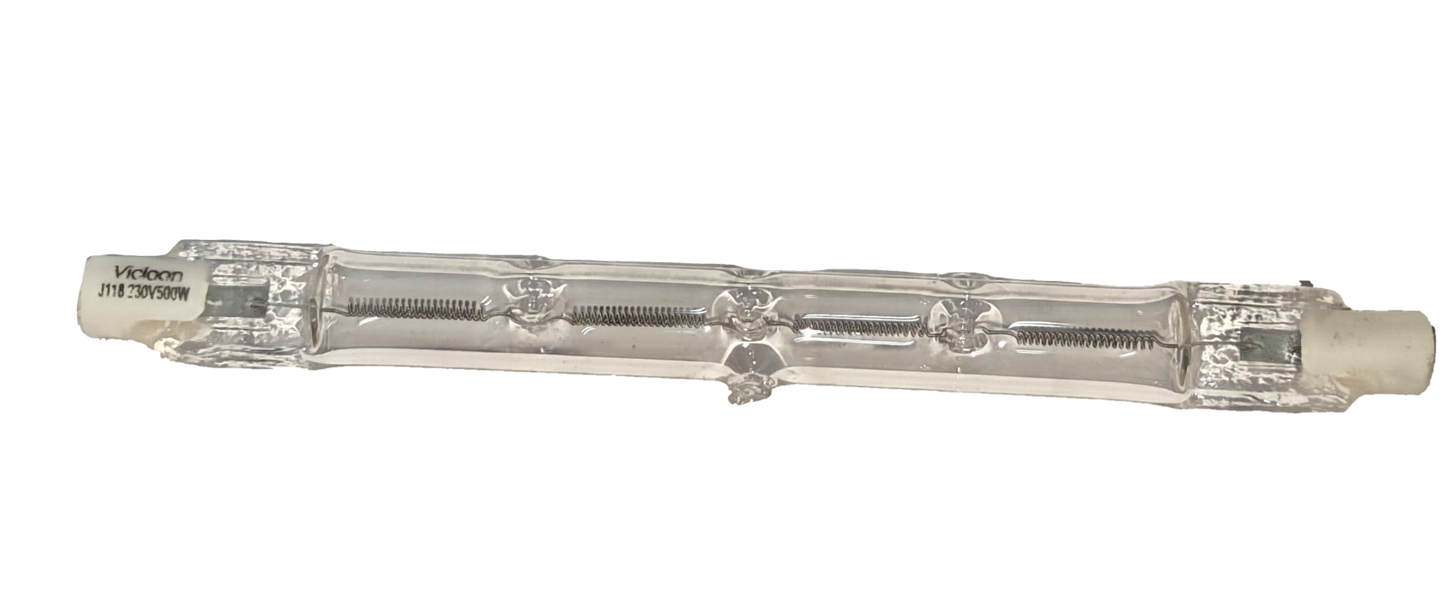 Vicloon Linear Halogen Bulb 500W 220V clear tubular design with visible filament inside