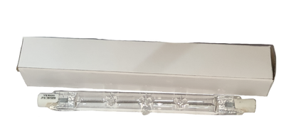 Vicloon Linear Halogen Bulb 500W 220V clear glass tube with white end caps and protective box