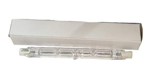 Vicloon Linear Halogen Bulb 500W 220V clear glass tube with white end caps and protective box