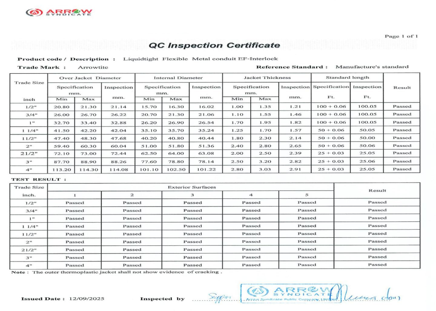 Arrowtite Liquidtight Flexible Conduit 1/2 inch 15mm, Liquid tight Flexible Hose 15mm 1/2 inch