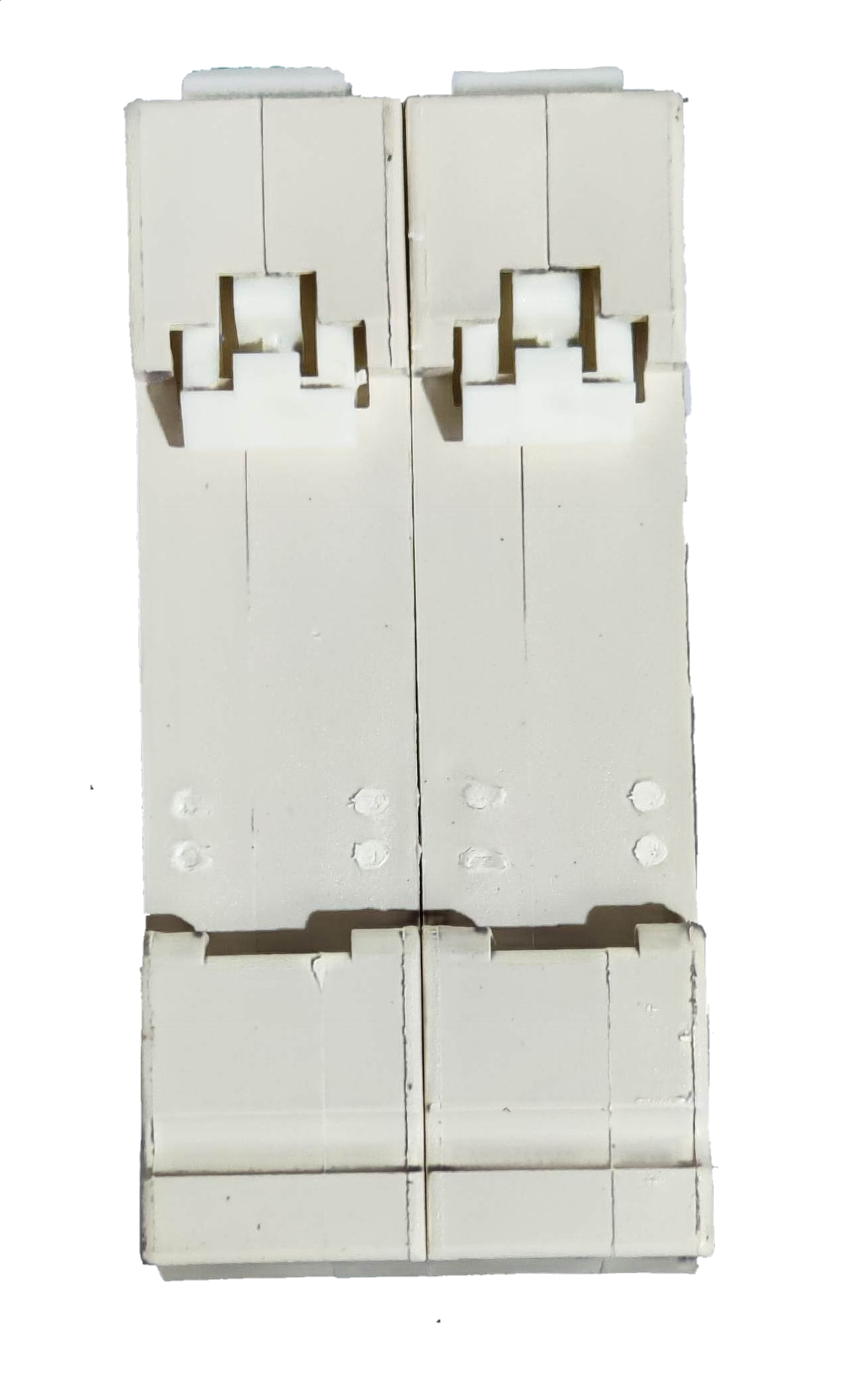 Grippes white modular DIN rail breaker modules with visible connections 1 pole MTS 32A for industrial use