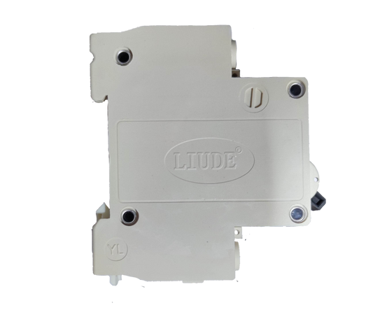 White Liude manual transfer switch 16A single pole DIN rail mount module for electrical panels