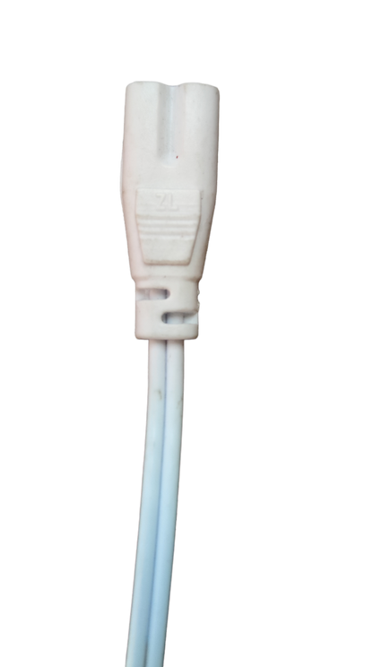 Local T5 AC Cord Connector End to End with durable white cable for easy electrical connections