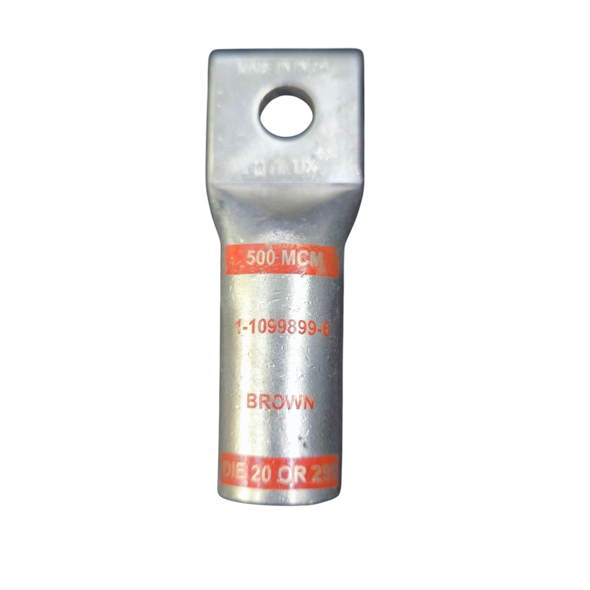 Utilux long barrel compression lugs for electrical wiring with 500 MCM capacity