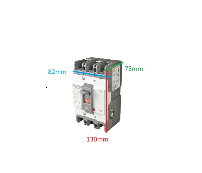 LS 40 amp 4 pole MCCB industrial circuit breaker with compact dimensions for reliable performance