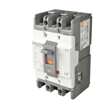 LS 40 amp 4 pole MCCB industrial circuit breaker with a durable design for reliable electrical protection.