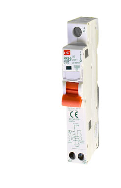 LS RCCB 15A 230V circuit breaker with compact design and safety features for electrical systems