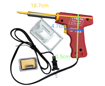 Winstar Soldering Gun 30W-70W 220V Dual Wattage with metal stand and cleaning sponge