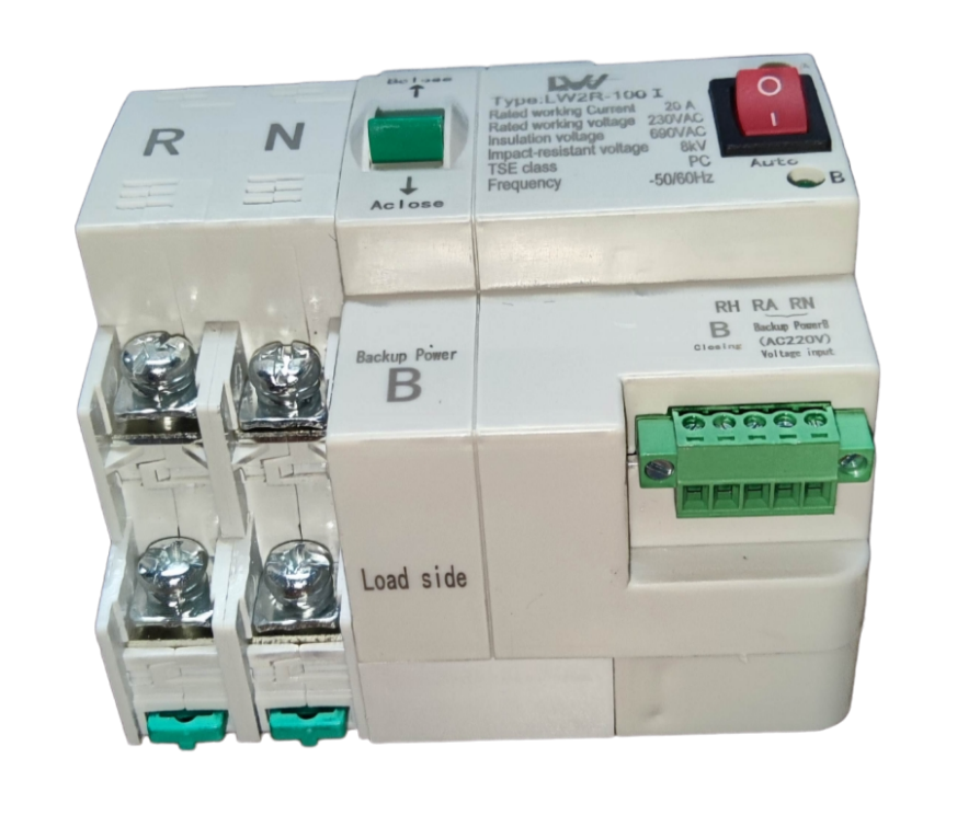 Grippes automatic transfer switch 20A electrical component with green and red switches