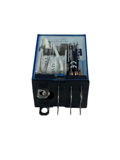 Omron LY2NJ 12V DC 8 Pins Relay Switch with transparent casing and metal pins for electrical control