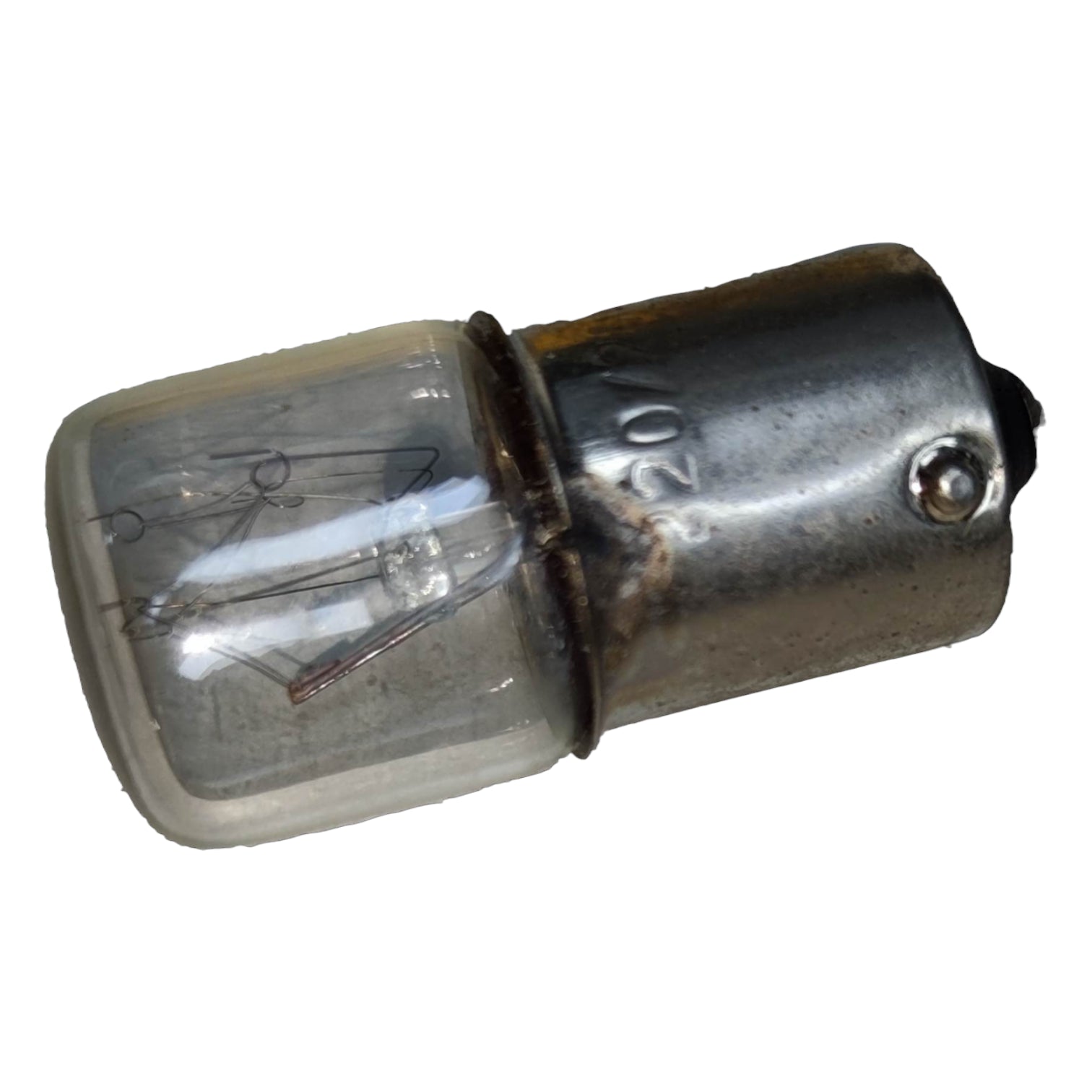 10W B15 machine bulb in clear glass with metal base for durable lighting solutions