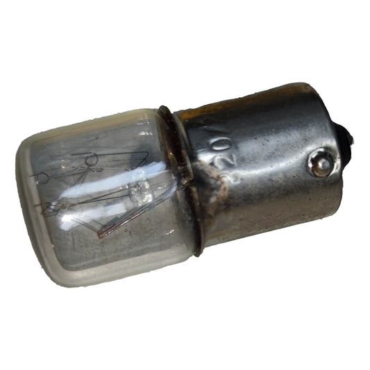 10W B15 machine bulb in clear glass with metal base for durable lighting solutions