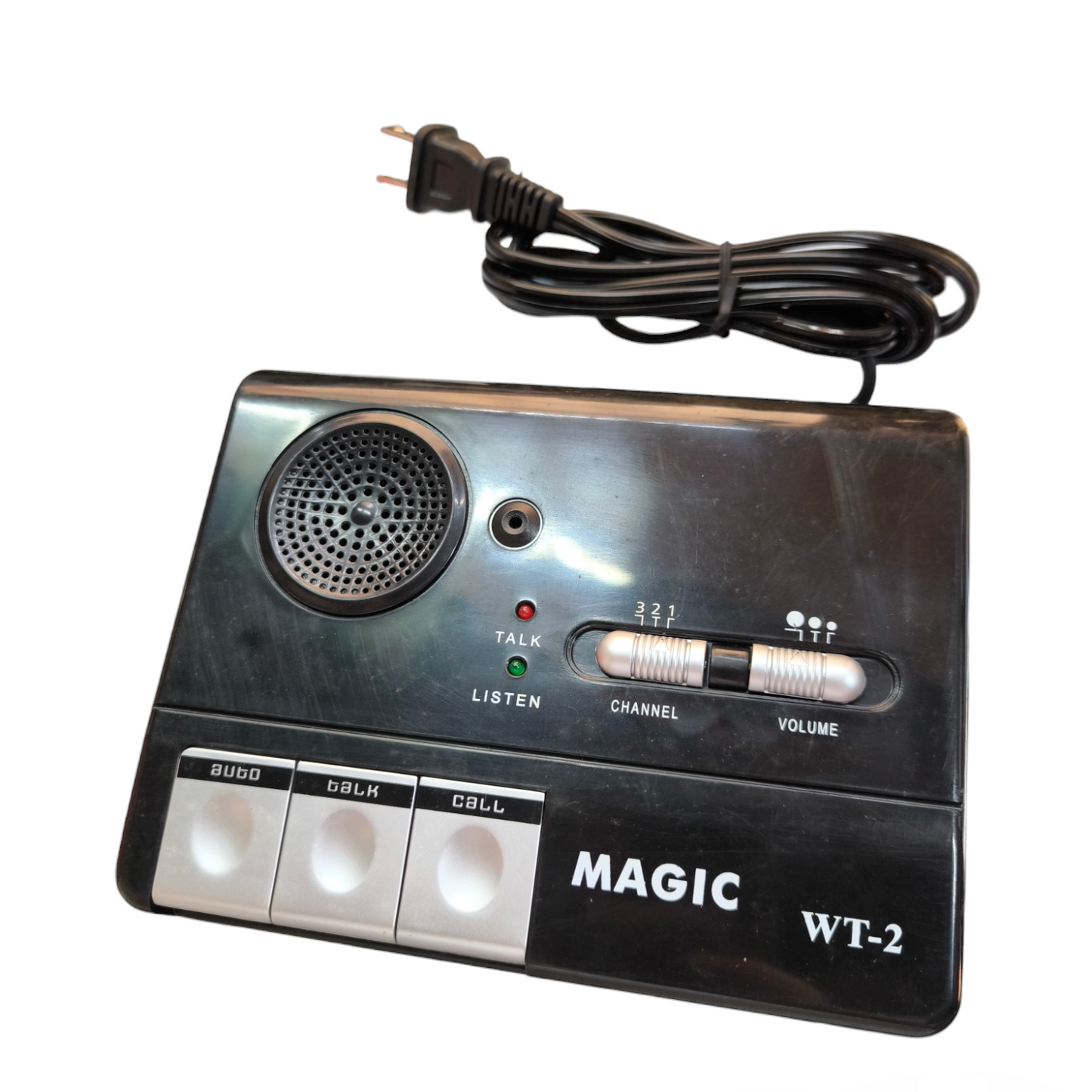 Magic FM WT-2 wireless intercom black communication device with speaker and buttons