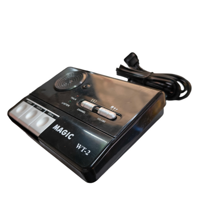 Magic FM WT-2 wireless intercom device with speaker and control buttons for wireless communication
