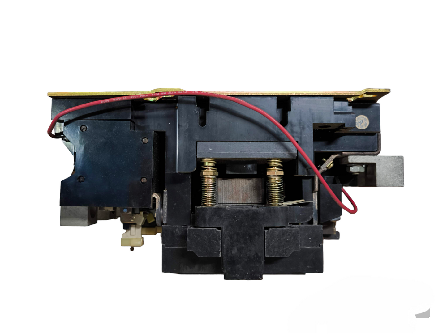 China made Magnetic Contactor 100A 440V with black housing and red wire for power control