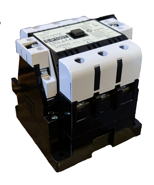 Shihlin Magnetic Contactor 105A 220V electrical component with black and white casing