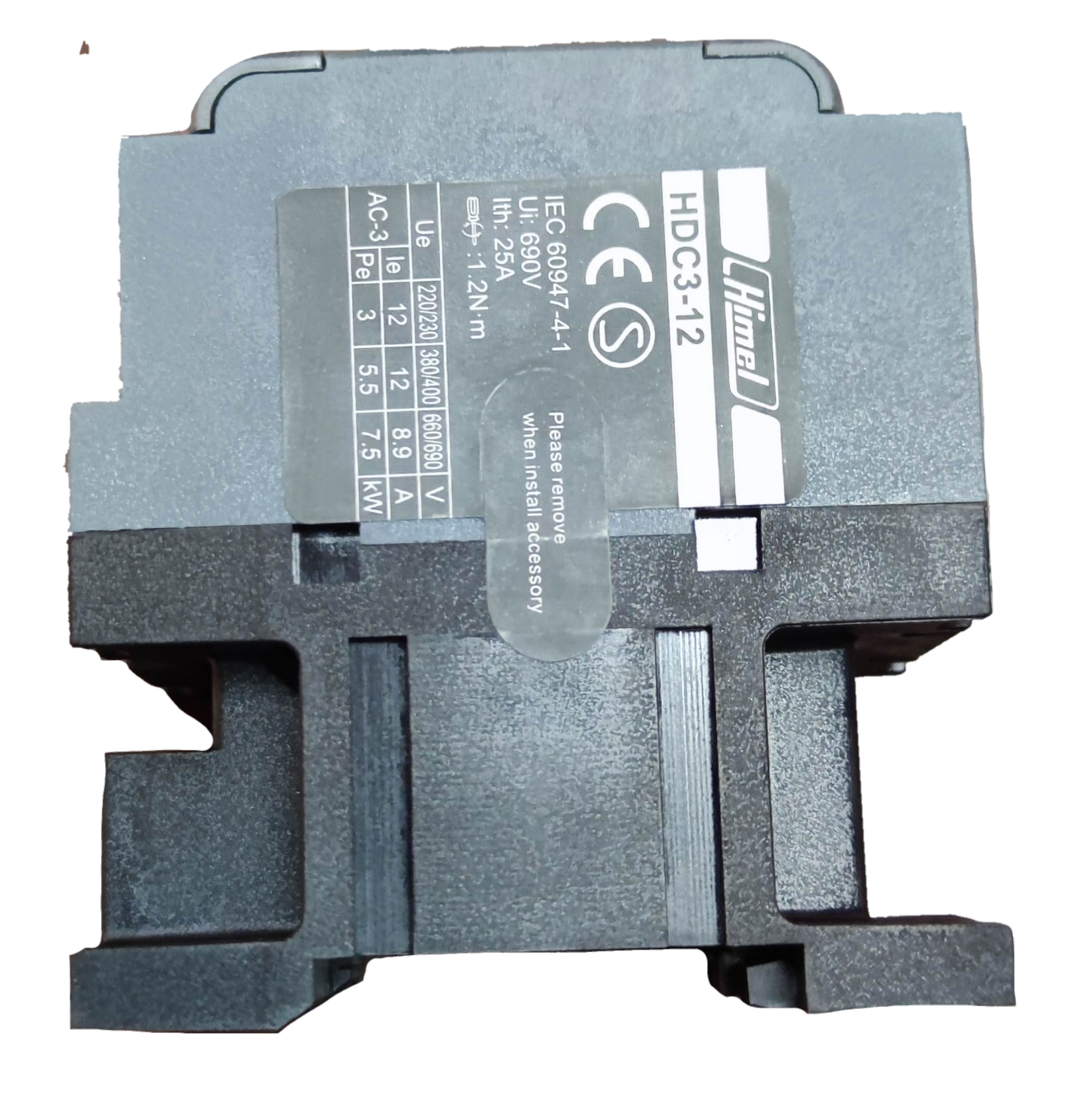 Himel magnetic contactor 12A 220V coil with multiple connection points for electrical control systems