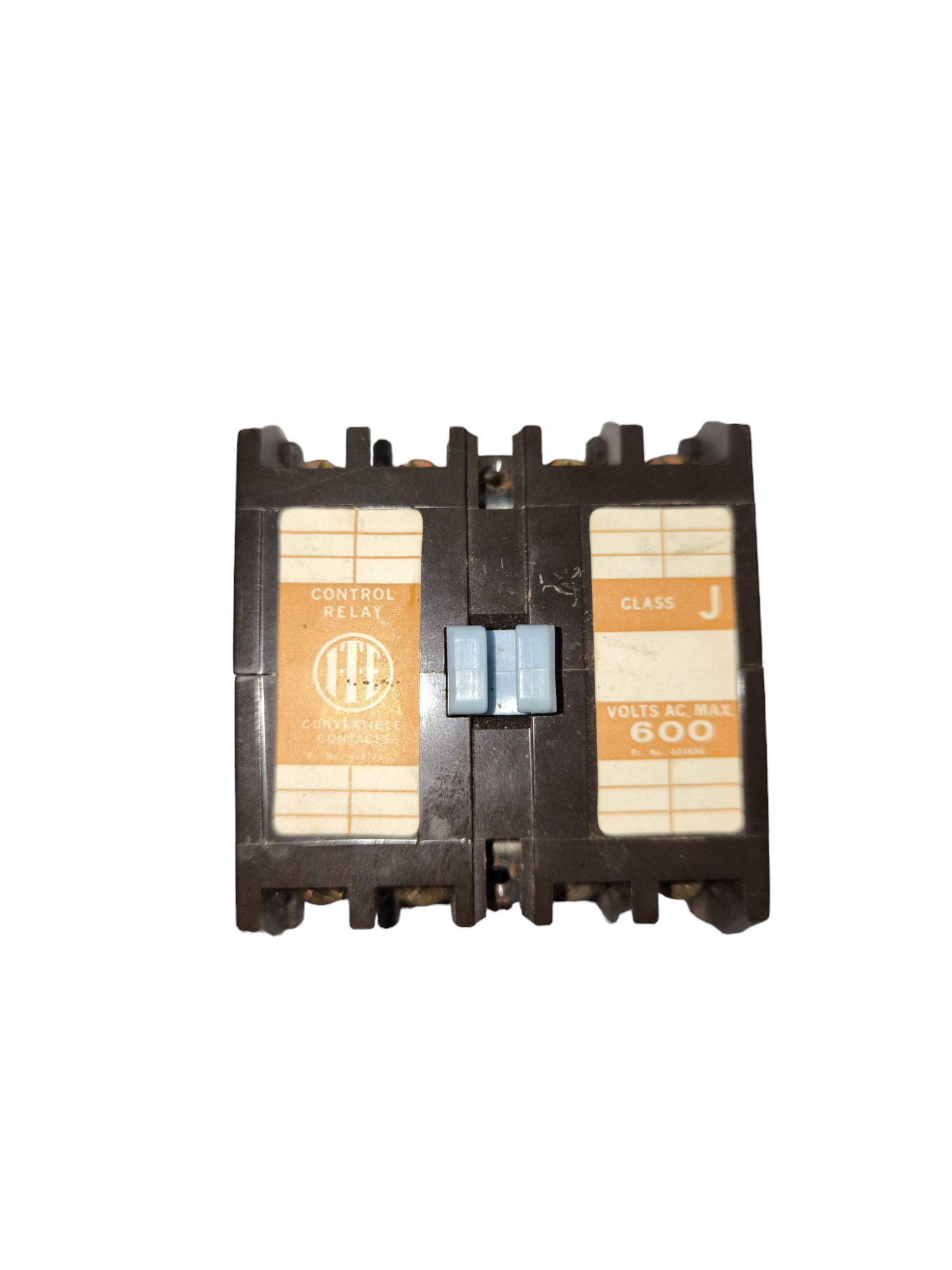 ITE Magnetic Contactor 220V Coil 10A with control relay and class J markings in black casing