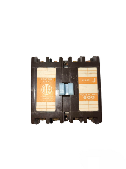 ITE Magnetic Contactor 220V Coil 10A with control relay and class J markings in black casing