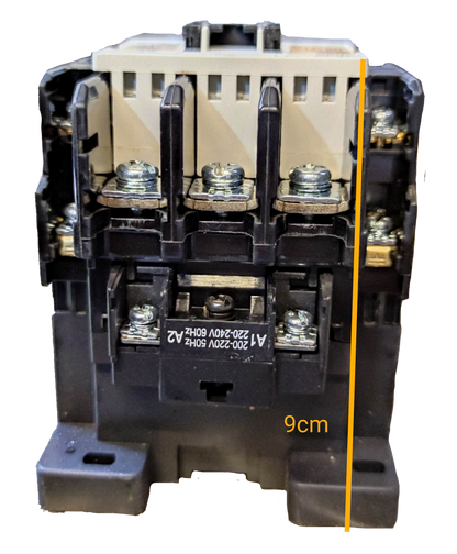 Fuji Magnetic Contactor Ith 60A 220V electrical component with black and white housing and metal terminals