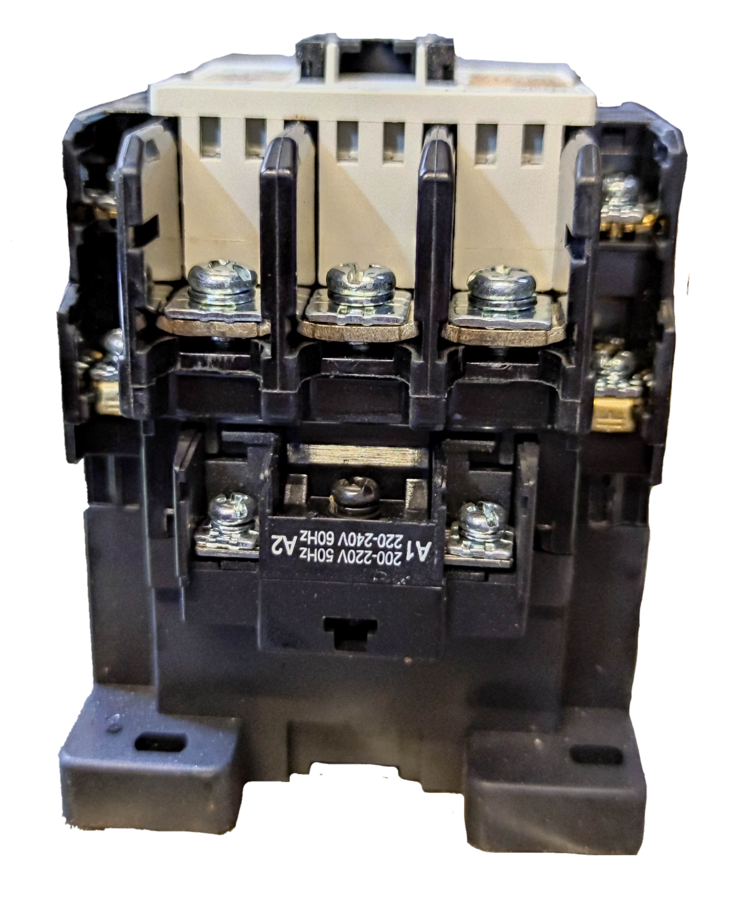 Fuji Magnetic Contactor Ith 60A 220V electrical circuitry component with black and white housing