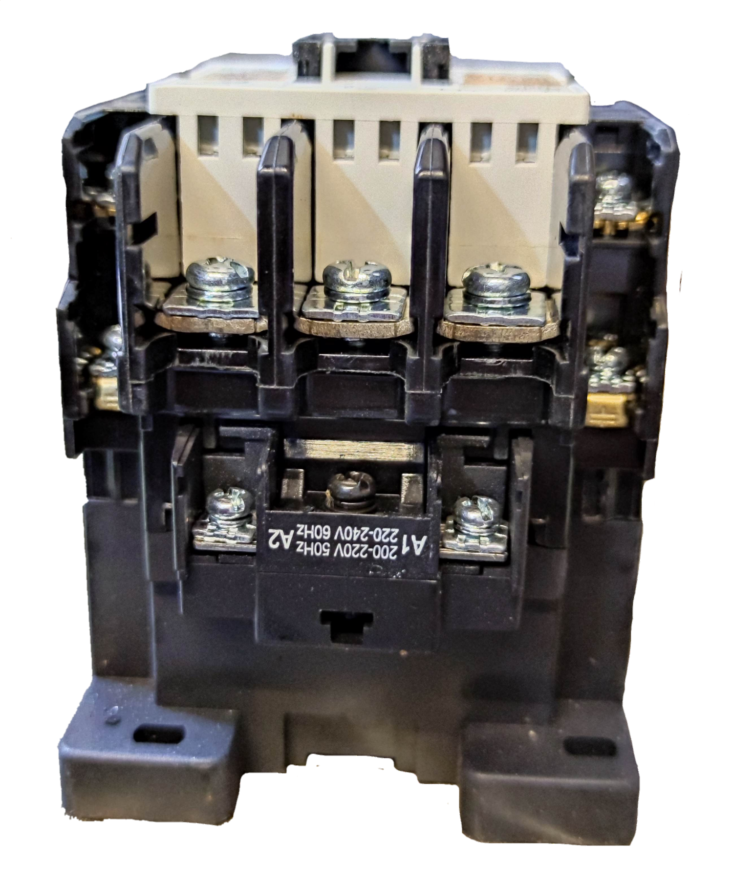 Fuji Magnetic Contactor Ith 60A 220V electrical circuitry component with black and white housing