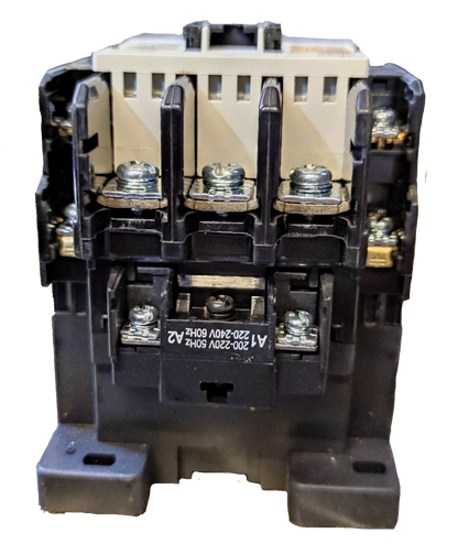 Fuji Magnetic Contactor Ith 60A 220V electrical circuitry component with black and white housing