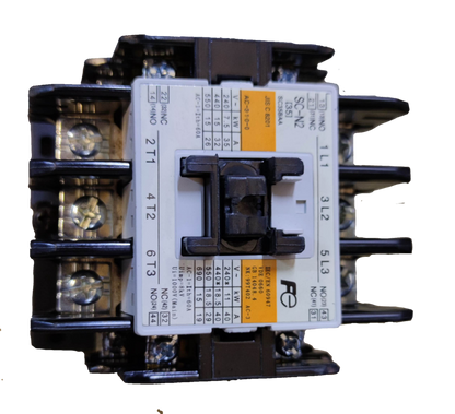 Fuji Magnetic Contactor Ith 60A 220V electrical component with labeled terminals and specifications