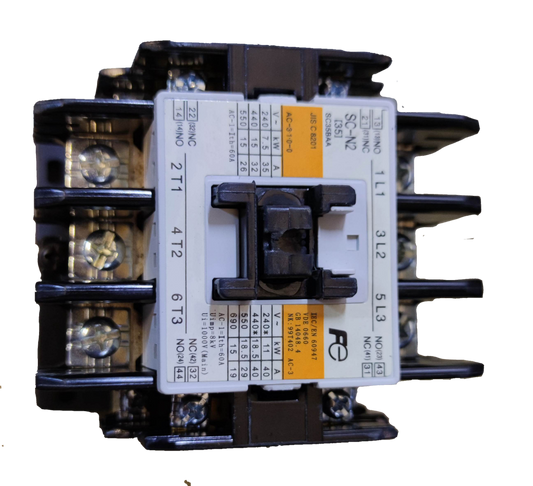 Fuji Magnetic Contactor Ith 60A 220V electrical component with labeled terminals and specifications