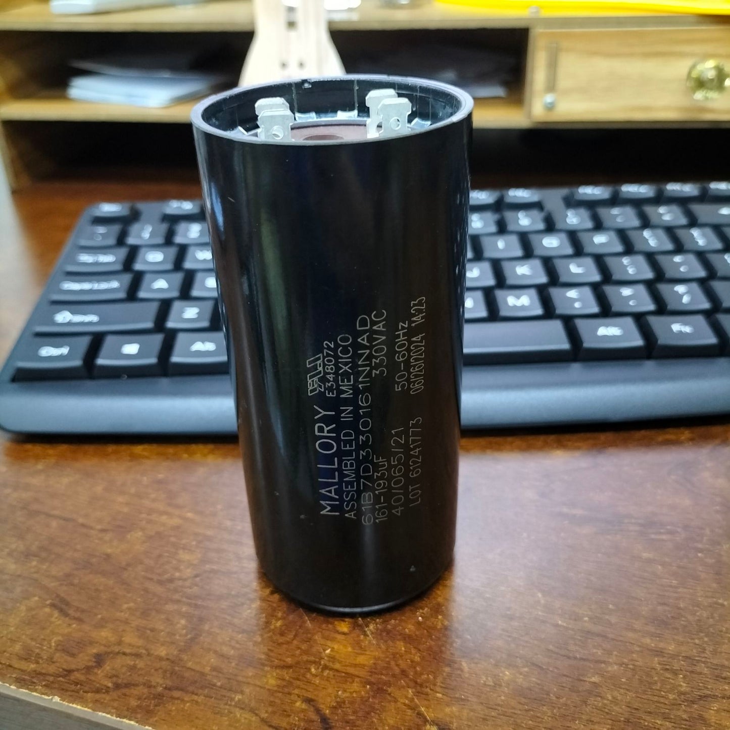 Mallory 161-193MFD 330V AC motor start capacitor designed for reliable electrical performance