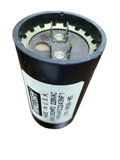 Mallory Motor Start Capacitor 243-292 MFD black cylindrical electrical component with metal terminals