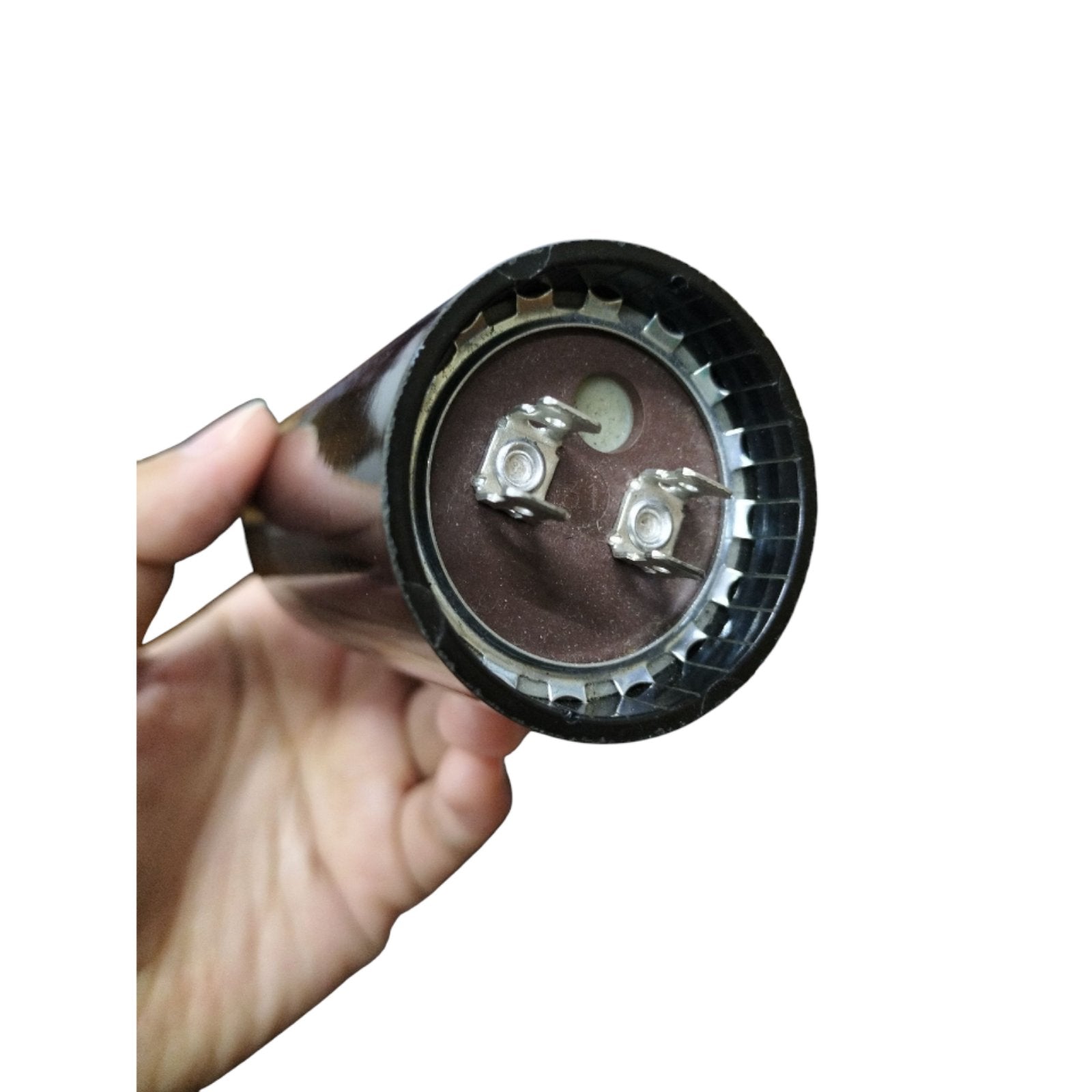 Mallory Starting capacitor 829-995uF 125V shown with terminals for electrical applications