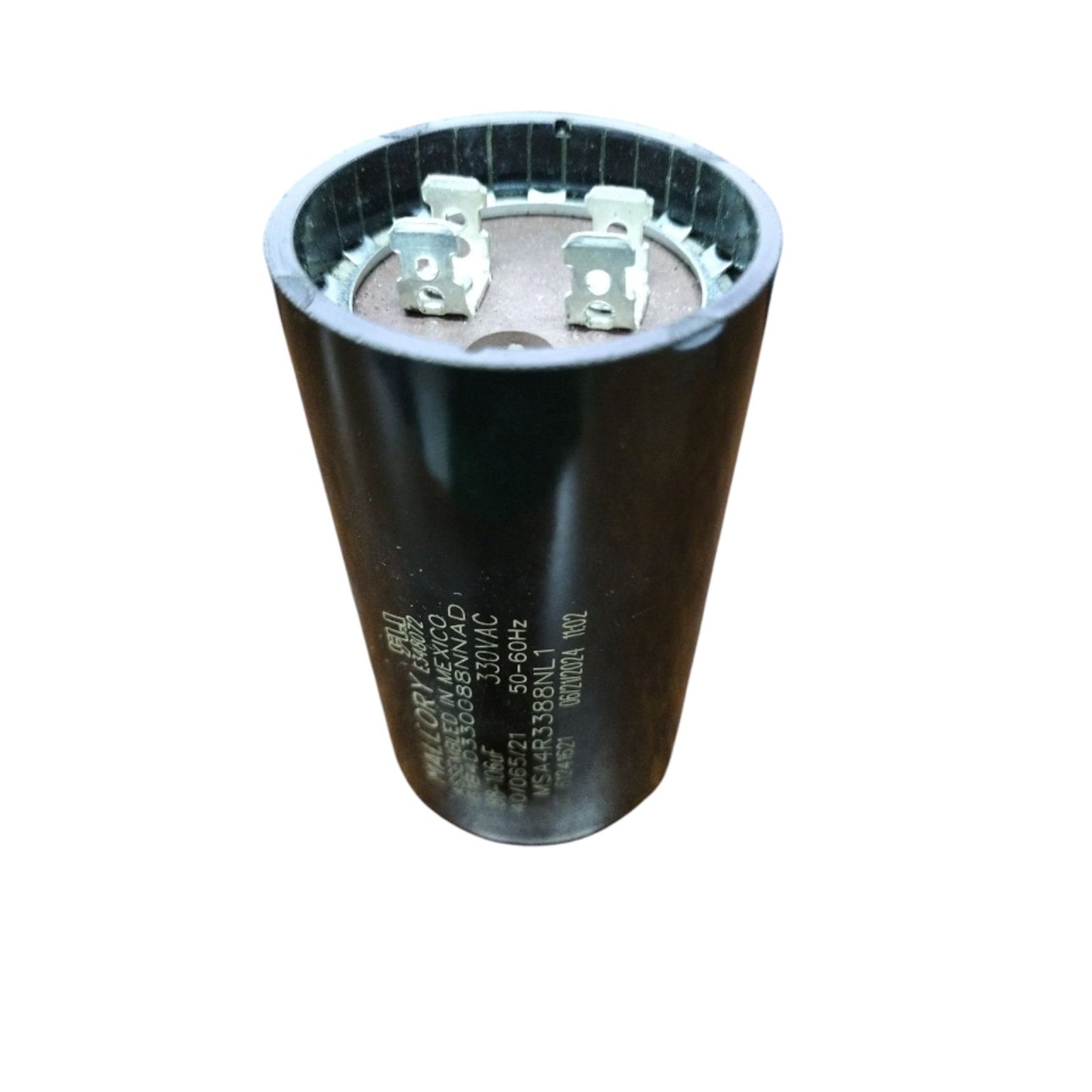 Mallory Starting Capacitor 88 to 106UF 330V for electrical circuits and equipment