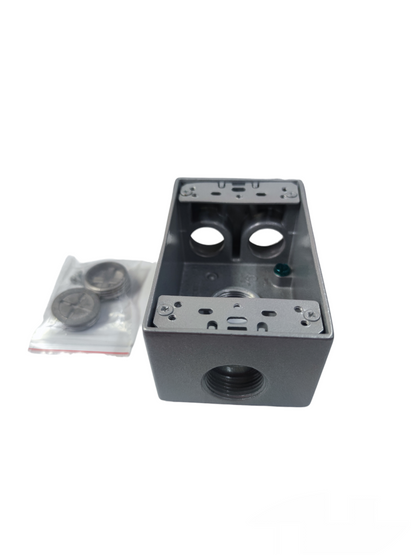 Surer Marine 2x4 Utility Box 2 Hub x 1 Hub x 1 Bottom electrical circuitry part in black