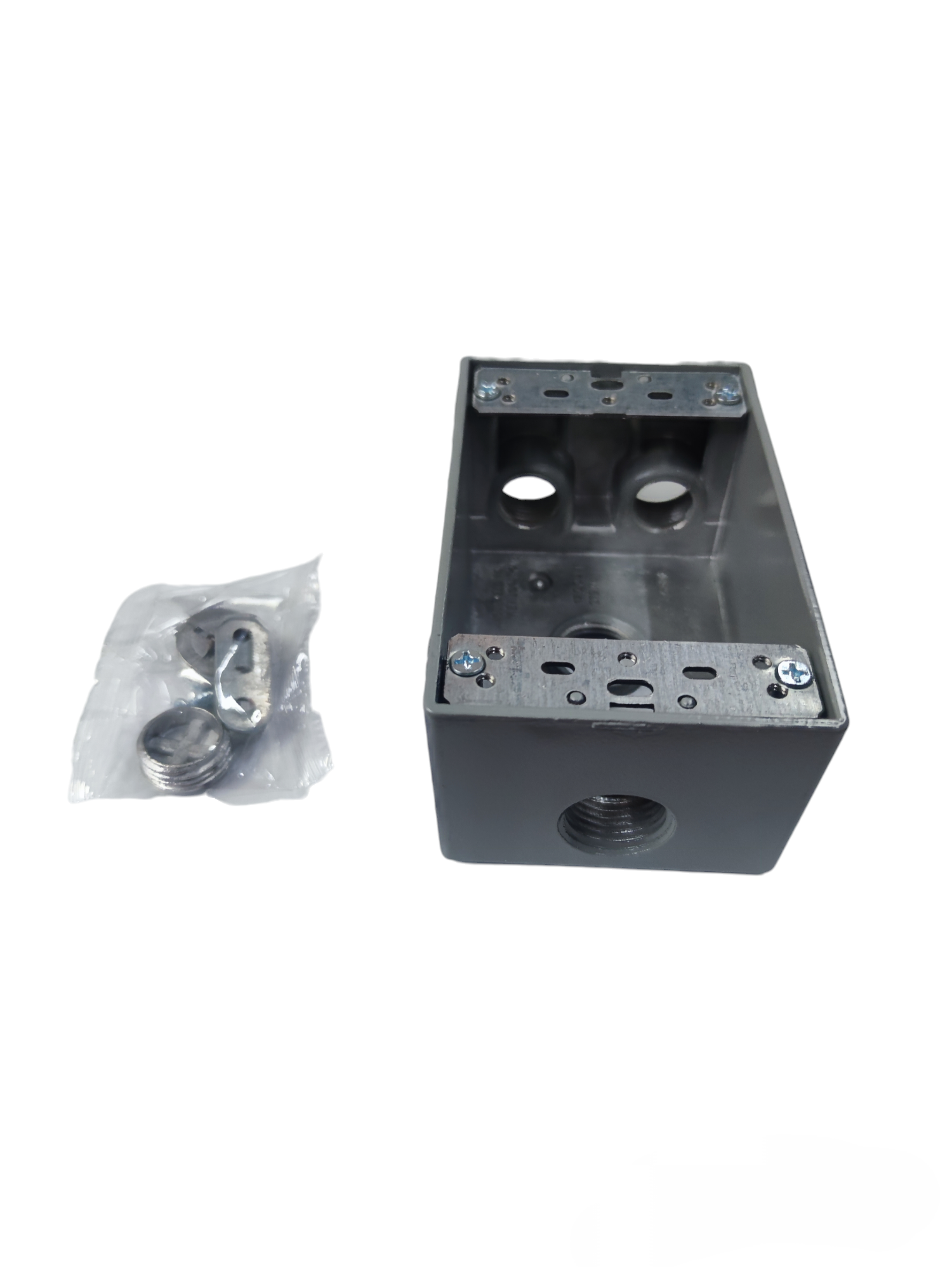 Surer Marine 2x4 Utility Box 2 Hub x 1 Hub x 1 Bottom electrical circuitry part with mounting hardware