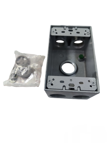 Surer Marine Utility Box 2x4 2 Hub electrical metal enclosure with mounting accessories