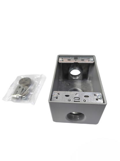 Surer Marine Utility Box 2x4 Top x Side Hub and Bottom Hub electrical enclosure box with mounting accessories