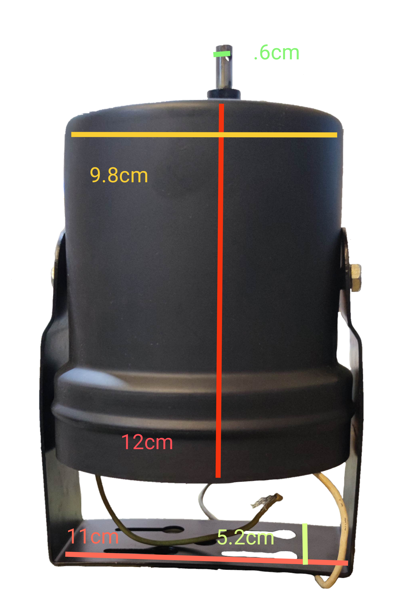 Denko Max Mirror Ball 220V 1RPM motor unit with black casing and mounting bracket for electrical circuitry parts