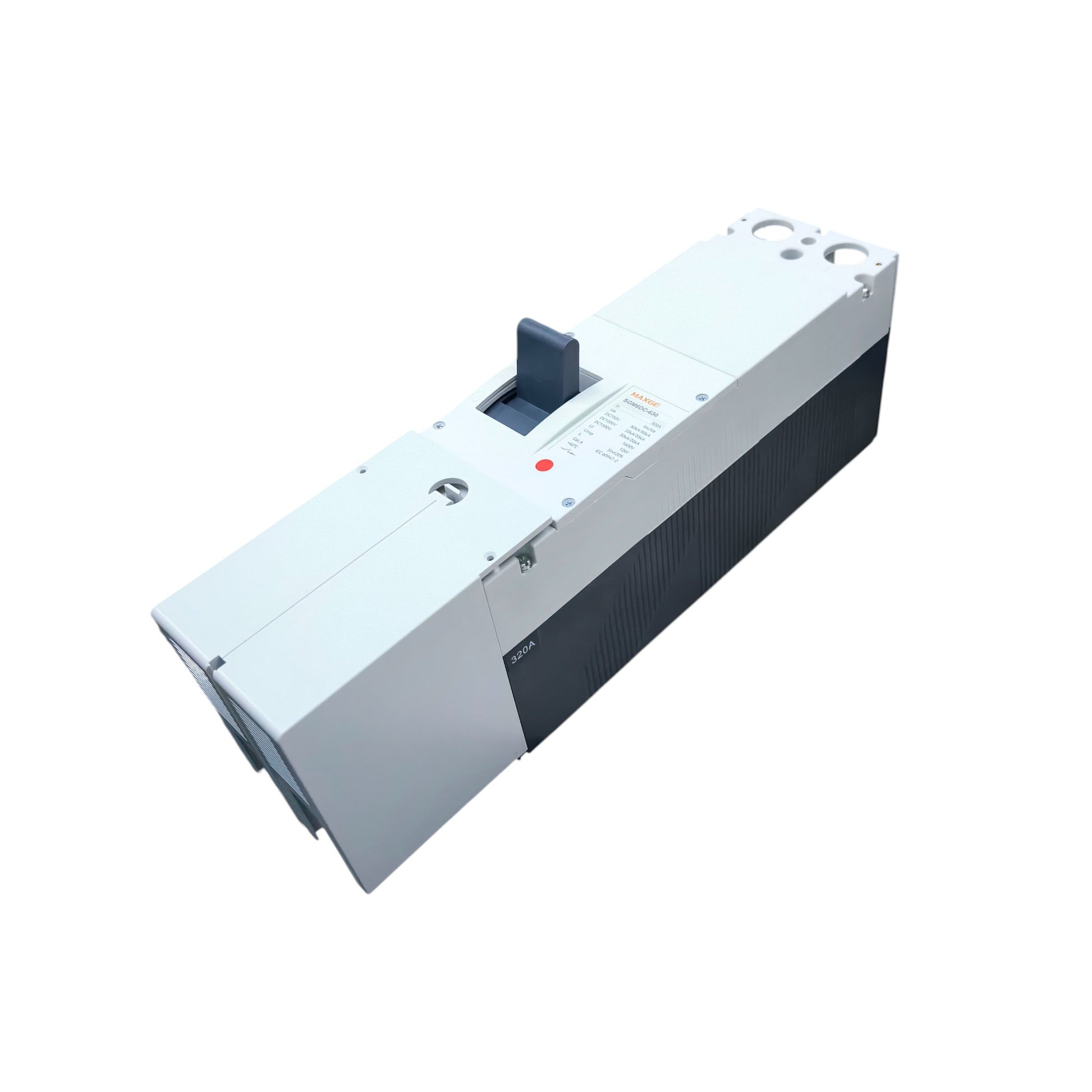 Maxge 250A 2Pole Industrial Circuit Breaker with white and black casing and switch handle