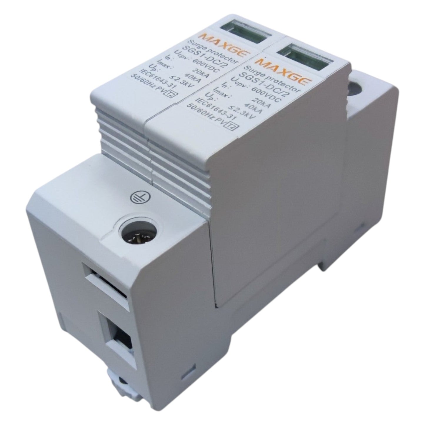 Maxge 40A 2 Pole 40kA 600V DC Surge Protective Device SGS1-DC/2 SPD Surge Protection Device For EV Fast Charger