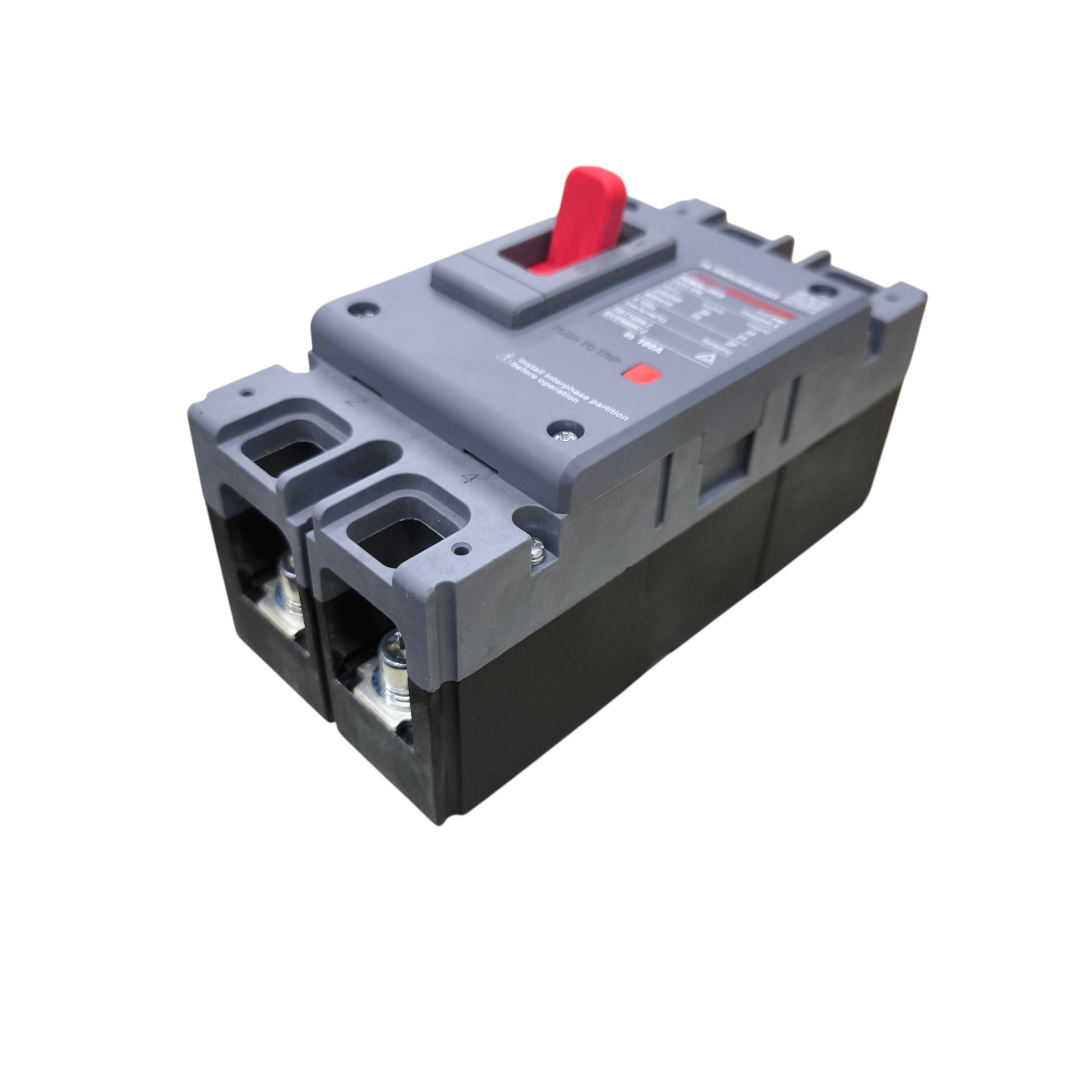 Himel 160A 2 Pole 220V 36KAIC 400V AC MCCB circuit breaker with red toggle switch