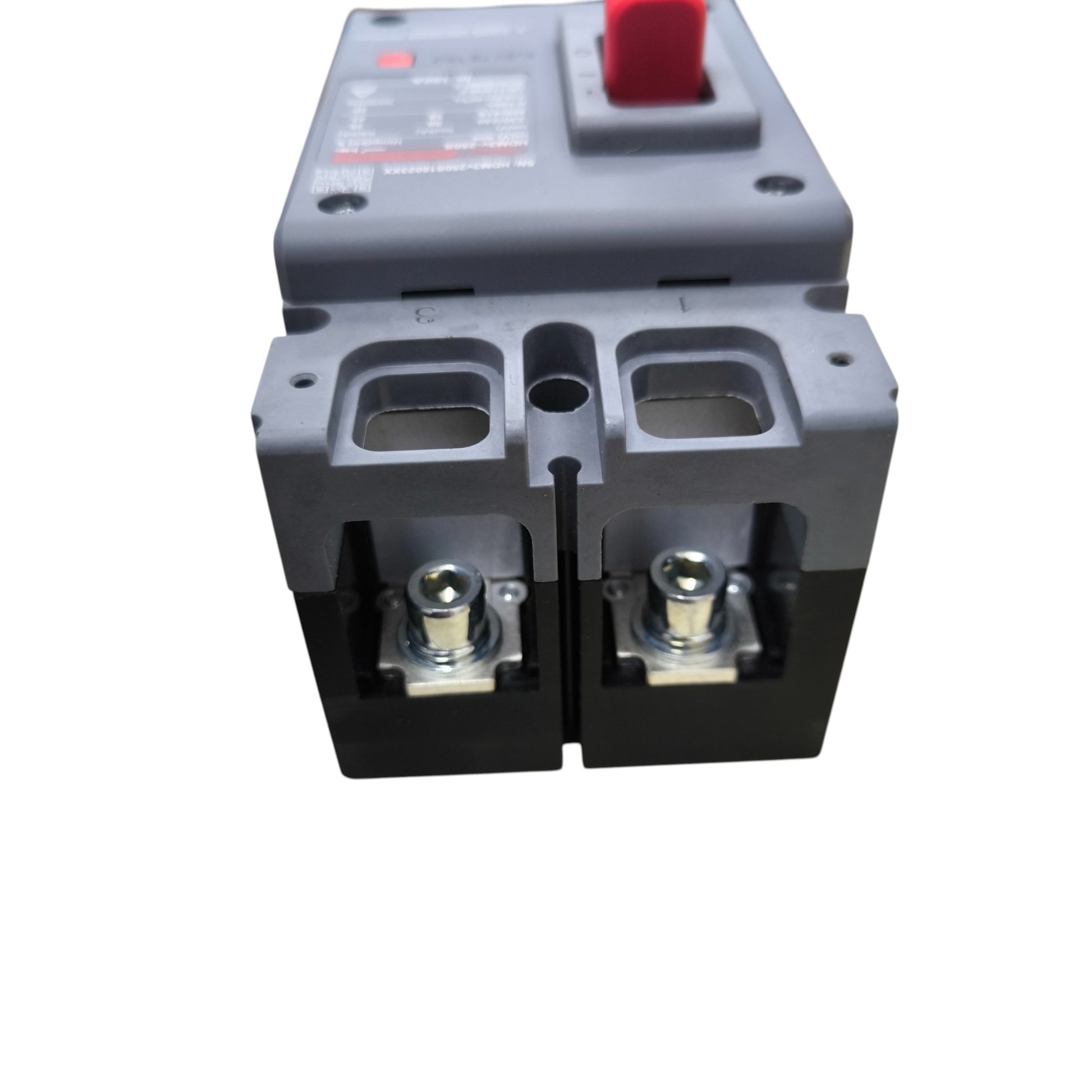 Himel 250A 2 Pole 220V 36KAIC 400V AC MCCB breaker with red switch and dual terminals