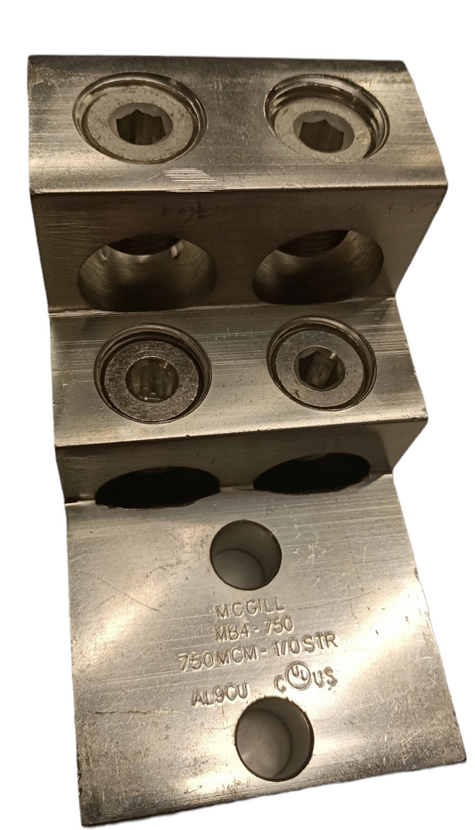 McGILL mechanical lugs 4 holes 750MCM for secure electrical connections in heavy-duty applications