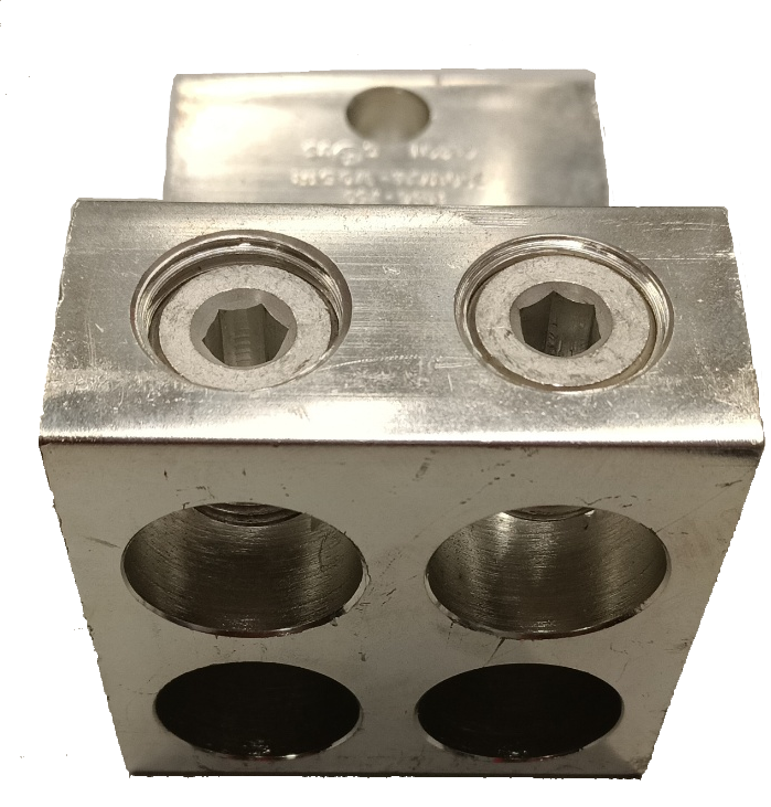 McGILL mechanical lugs 4 holes 750MCM made of durable metal for efficient electrical connections